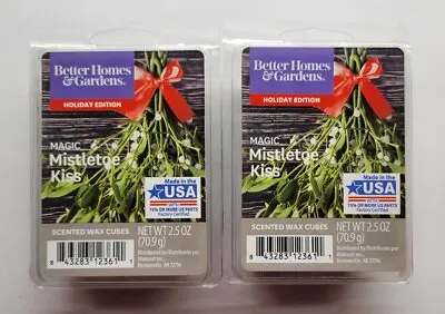 Magic Mistletoe Kiss Better Homes And Gardens 2 Packs Scented Wax Cube Melts • $9.99