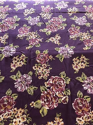 Pottery Barn 82” X 84” Purple Floral Duvet Cover & Standard Ruffled Shams • $65