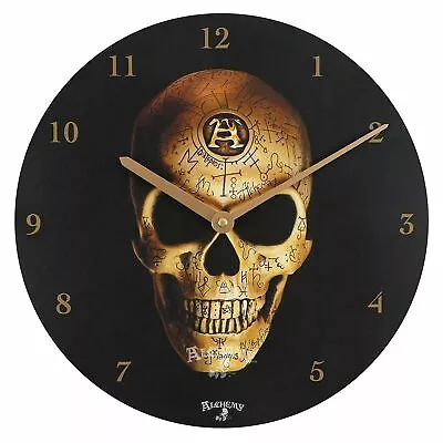 £12.59 • Buy Something Different Alchemy Omega Skull Clock New