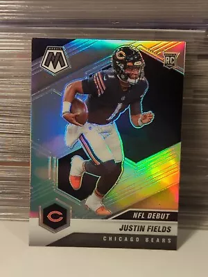 2021 Mosaic Justin Fields Silver Prizm NFL Debut Rookie RC #242 Chicago Bears • $4.99