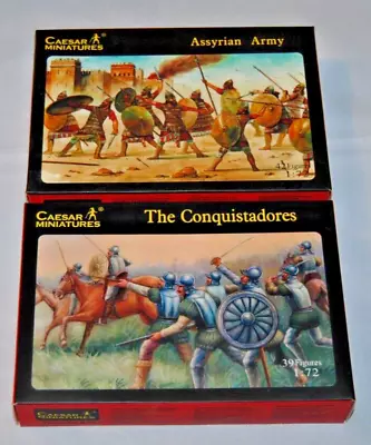 2 Caesar Miniatures  Assyrian Army & The Conquistadores Toy Soldiers • $13.17