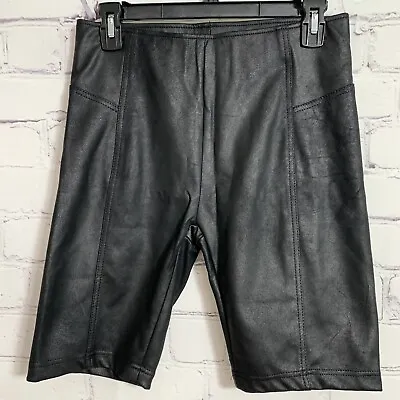 Free People Women’s Biker Shorts Small Black Coated New • $19