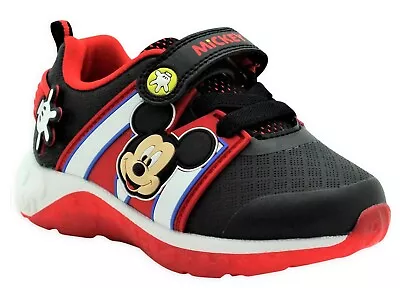 MICKEY MOUSE DISNEY Boys Light-Up Shoes Sneakers Toddlers 7 8 9 Or 10  $38 NWT • $19