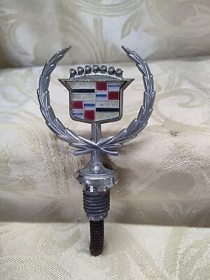 $15 • Buy CADILLAC HOOD ORNAMENT With Wreath Vintage 