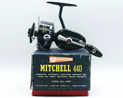 1966 Garcia Mitchell 440 Automatic Bail Spinning Reel With Box Spool & Papers • $129.99