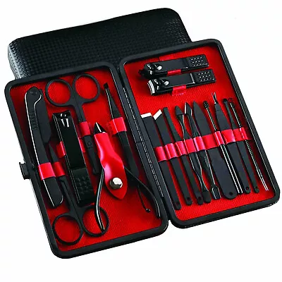 18PCS Manicure Set Pedicure Tools And Nail Clippers Professional Stainless Steel • $10.99
