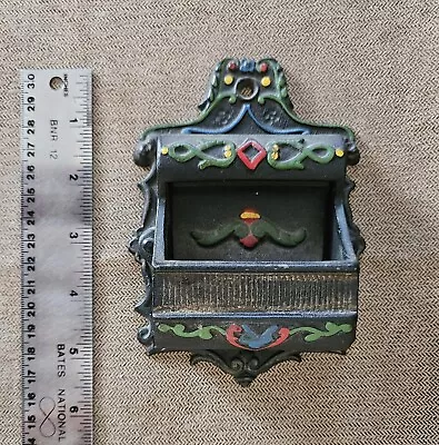 Antique Cast Iron Match Dispenser Wall Mount. Great Condition! • $15