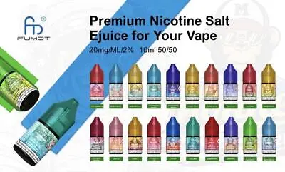 R AND M  Nic Salt R&M Nic Salt 10ml E Liquid Vape Juice 50/50 VG/PG 10mg & 20mg • £2.09