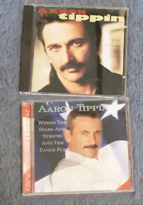 Lot 2 Aaron Tippin CDs Read Between The Lines Where The Star And Stripes Eagle • $4