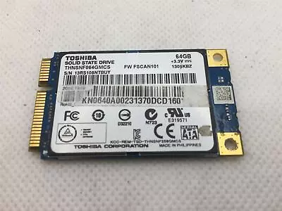 £15.59 • Buy 64GB MSATA SSD Toshiba THNSNF064GMCS, Used, Tested