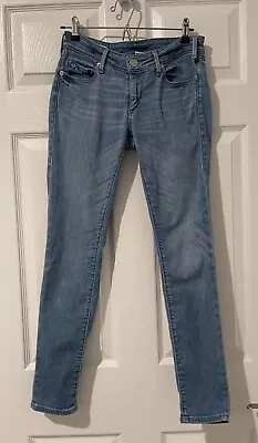 True Religion Casey Light Wash Low Rise Super Skinny Jeans Sz 26 (28x29) VGUC • $22