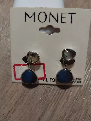 Vintage Monet Clip On Earrings • $2.99