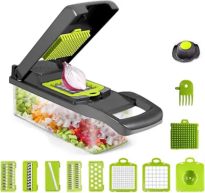 Toskope Vegetable Chopper 14-In-1 Kitchen Mandoline Vegetable Slicer Food Chopp • £23.78