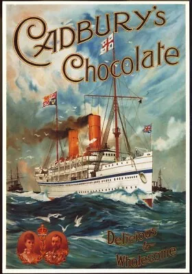 Modern Postcard: Vintage Cadbury's Chocolate Advert (S.S. Ophir). Mayfair CC548 • $5.69