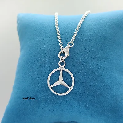 Mercedes Necklace Solid Silver 925 • $65.98