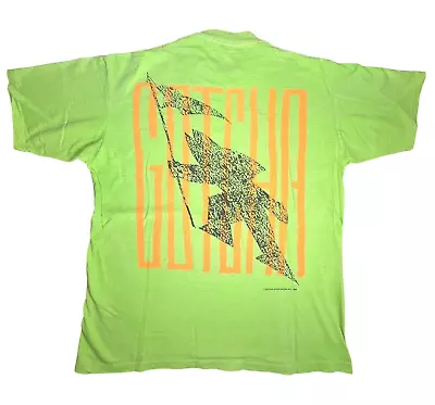 Vintage Gotcha T-Shirt Large Neon Green 90s 80s Single Stitch USA Made • $69.95