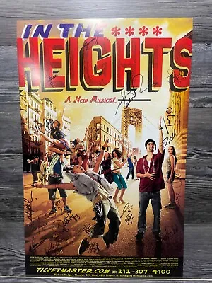 $282 • Buy In The Heights Musical, Broadway Window Card/poster, Cast Signed