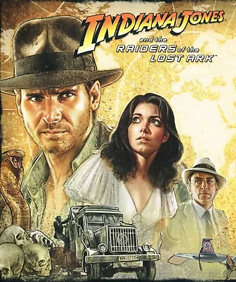 Indiana Jones Raiders Of The Lost Ark Harrison Ford Film Poster Postcard 1981 • £3.33