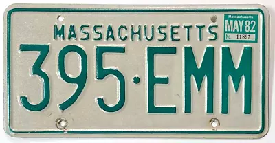 Massachusetts 1982 License Plate 39 EMM In Very Good Condition • $27.95