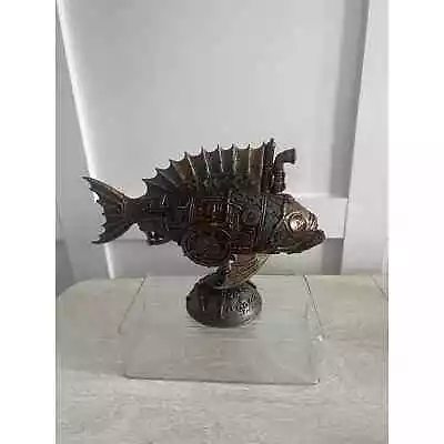 Decorative Steampunk Style Custom Cast Bronze Submarine Fish Sculpture Statue • $95