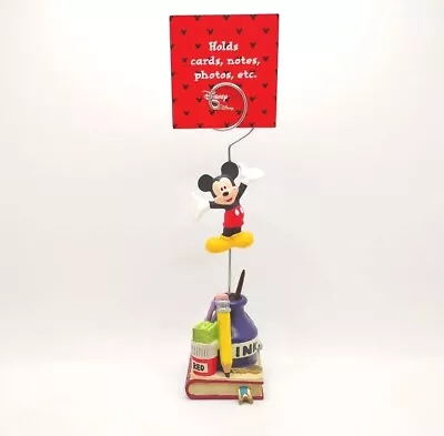 Vtg Disney Store Mickey Mouse Desk Top Photo Note Card Holder Figure 90s • $22.49
