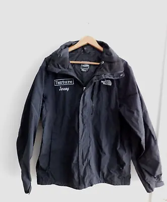 Mens The NORTH FACE Black Venture Hooded Rain Waterproof Jacket Size Large • $44.10