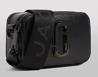 Cross Body Marc Jacobs Leather Camera Shoulder Bag DTM Black On Black NEW & TAGS • £169.95