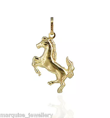 375 9ct Gold Leaping - Prancing Horse Charm Pendant. • £79.99