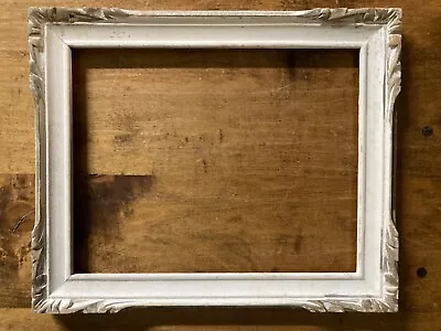 Antique 10x8 Hand Carved White Arts Crafts Newcomb Macklin Style Picture Frame C • $100