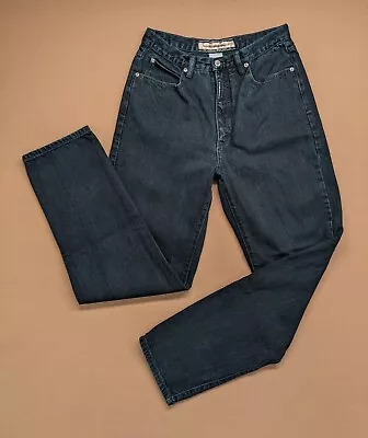 Z Cavaricci Jeans Men's 33 (30x32.5) Dark Green Dye Denim 90s Tapered Leg VTG • $38