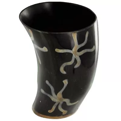 Medieval Viking Earth Essence Drinking Horn Tumbler Mug - 100% Real Buffalo Horn • $14.09