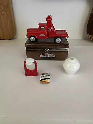 PHB Porcelain Hinged Box CEMENT TRUCK (Broken) With Trinket • $15