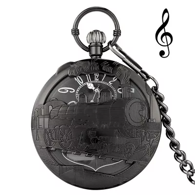 Creative Musical Pocket Watch Playing Song Quartz Watches For Men Women Chain • $12.91