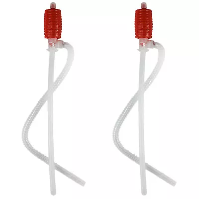$9.95 • Buy 2 PACK SUPER SIPHON HAND PUMP QUICK RELEASE HOSE Transfer Gas Water Oil Fluids 