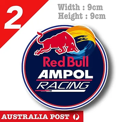 RED BULL AMPOL Racing Round Logo  Racing  Decal Stickers • $7.10