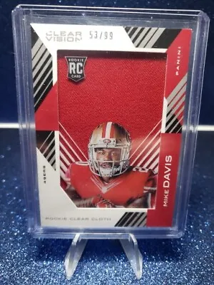 2015 Panini Clear Vision Cloth Jerseys /99 Mike Davis #RCC-MD Rookie RC • $6.22