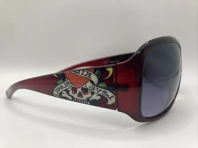 Ed Hardy EHS011 Love Kill Slowly 65 21 125 EUC Sunglasses Skull • $44.99