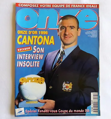 ONZE Magazine CANTONA MANCHESTER UNITED With ZIDANE Poster 1996 • $19.90