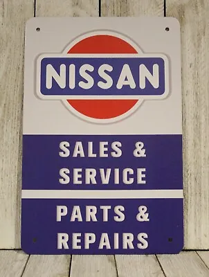 Nissan Tin Metal Sign Sales & Service Parts Repairs Vintage Look Mechanic Garage • $10.77