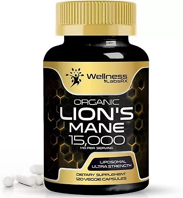Lions Mane Supplement Capsules - 120 Count - Mushroom Supplement..12/25 • $13.99