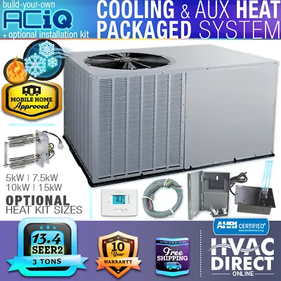 ACiQ 3 Ton Outdoor AC Central Air Conditioner Package Unit System 13.4 SEER2 • $3100