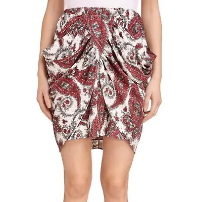 $685 New Isabel Marant Paisley Print Mini Skirt Fr 40 Us 8 • $249.99