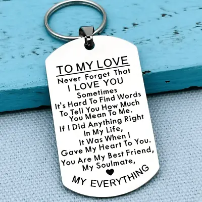 To My Love Keychain Gift For Husband Wife Anniversary Valentines Keyring Him Her • £3.95