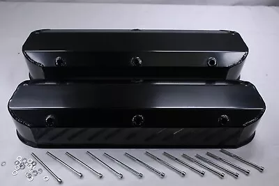 For SBF Ford 289 302 351W Black Fabricated Tall Valve Covers W/ Long Bolts • $93.59