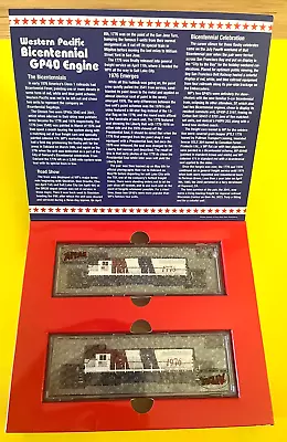 Atlas N Scale Western Pacific Bicentennial Gp40 Engine (lot Of 2) 1776 & 1976 • $399.99