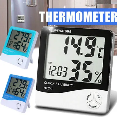 £4.99 • Buy Digital Probe Temperature Humidity Thermometer Indoor Outdoor ℃/℉ Hygrometer UK