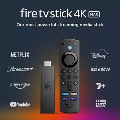 $89 • Buy Amazon Fire TV Stick 4K MAX Ultra HD New Gen Alexa Voice Remote Media Player