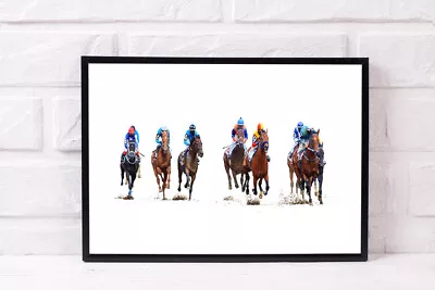 Horse Racing Print Picture Poster Wall Art Home Decor Unframed New Sport • £3.99