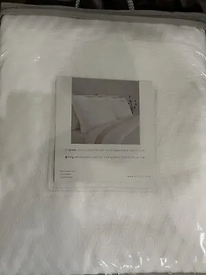 Docofil Portugal NWT 3pc King Duvet Set 100% Cotton Matelasse White • $139