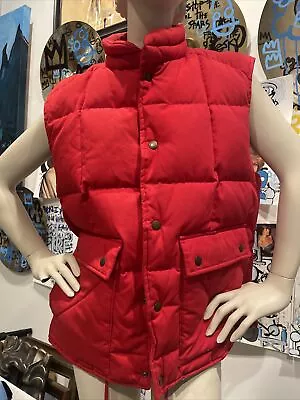 Vintage ST. JOHNS BAY Red Vest Jacket Coat / MEN’S LARGE / Marty Mcfly VTG • $18.99